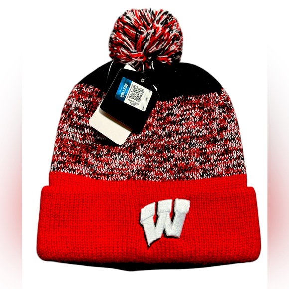 Other - NCAA FAN FAVORITE Mens Wisconsin Badgers Beanie Winter Hat Knitted Cap NWT